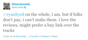 derek webb twitter - buy