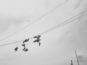 new york city shoes power lines brooklyn