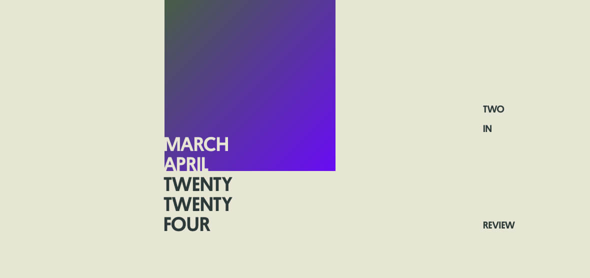 Two in Review March/April 2024